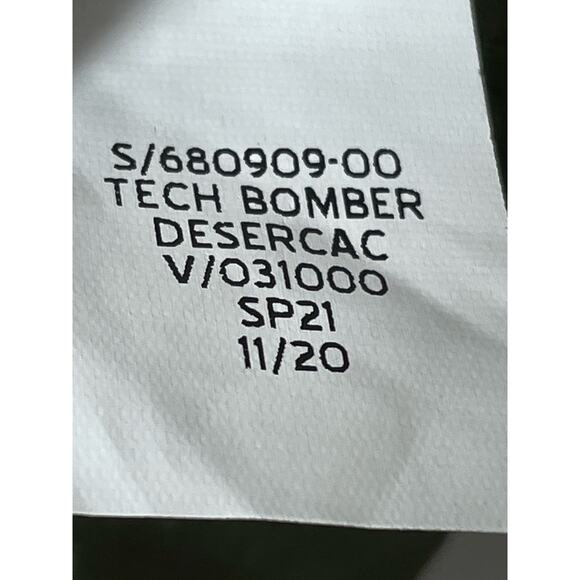 GAP Mens Bomber Windbreaker Jacket Olive Army Green Size Small Water Resistant - Picture 5 of 5